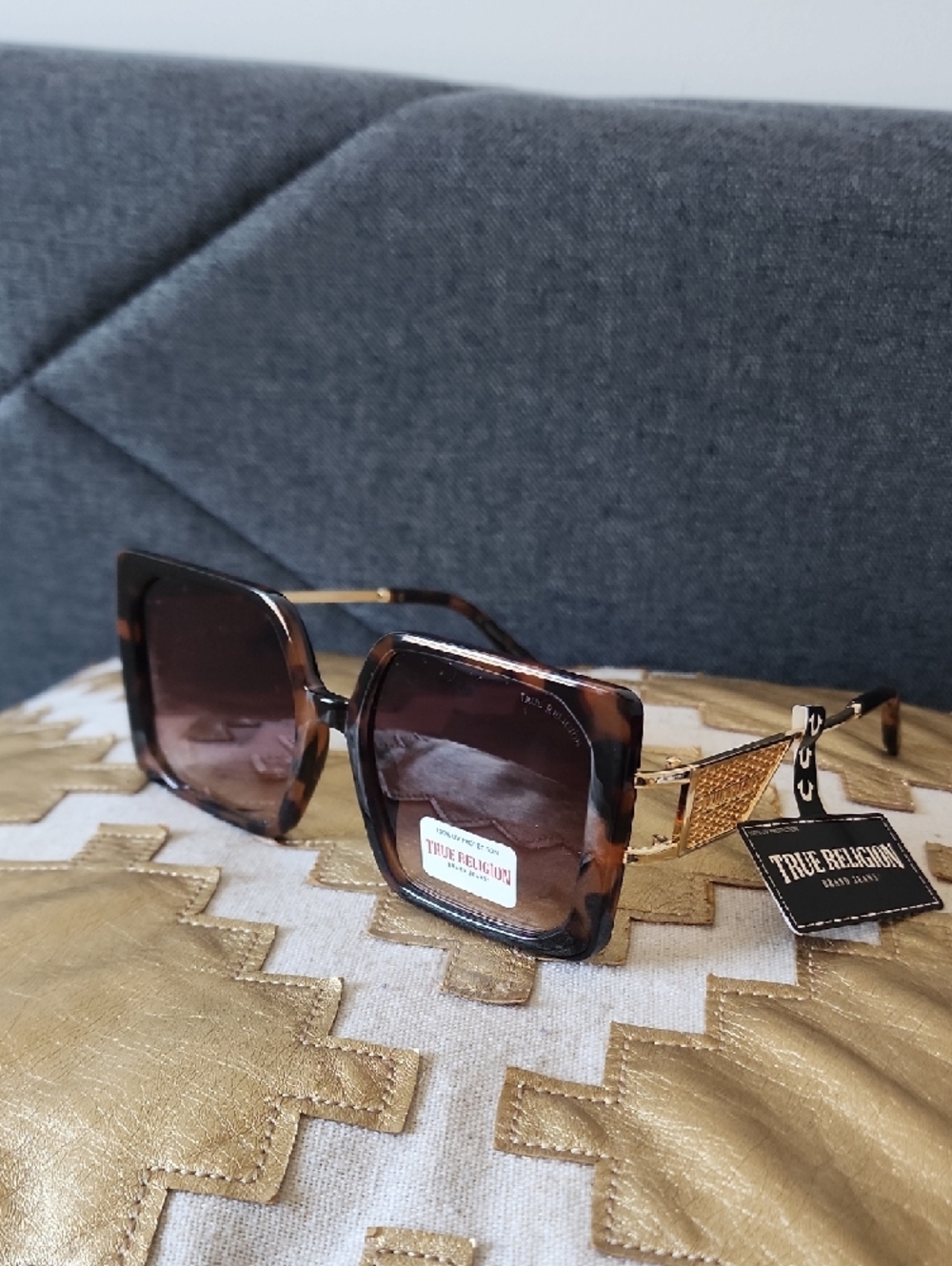 Women's Fashion Tortoiseshell Oversized Square Sunglasses